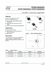 DataSheet STGP14NC60KD pdf